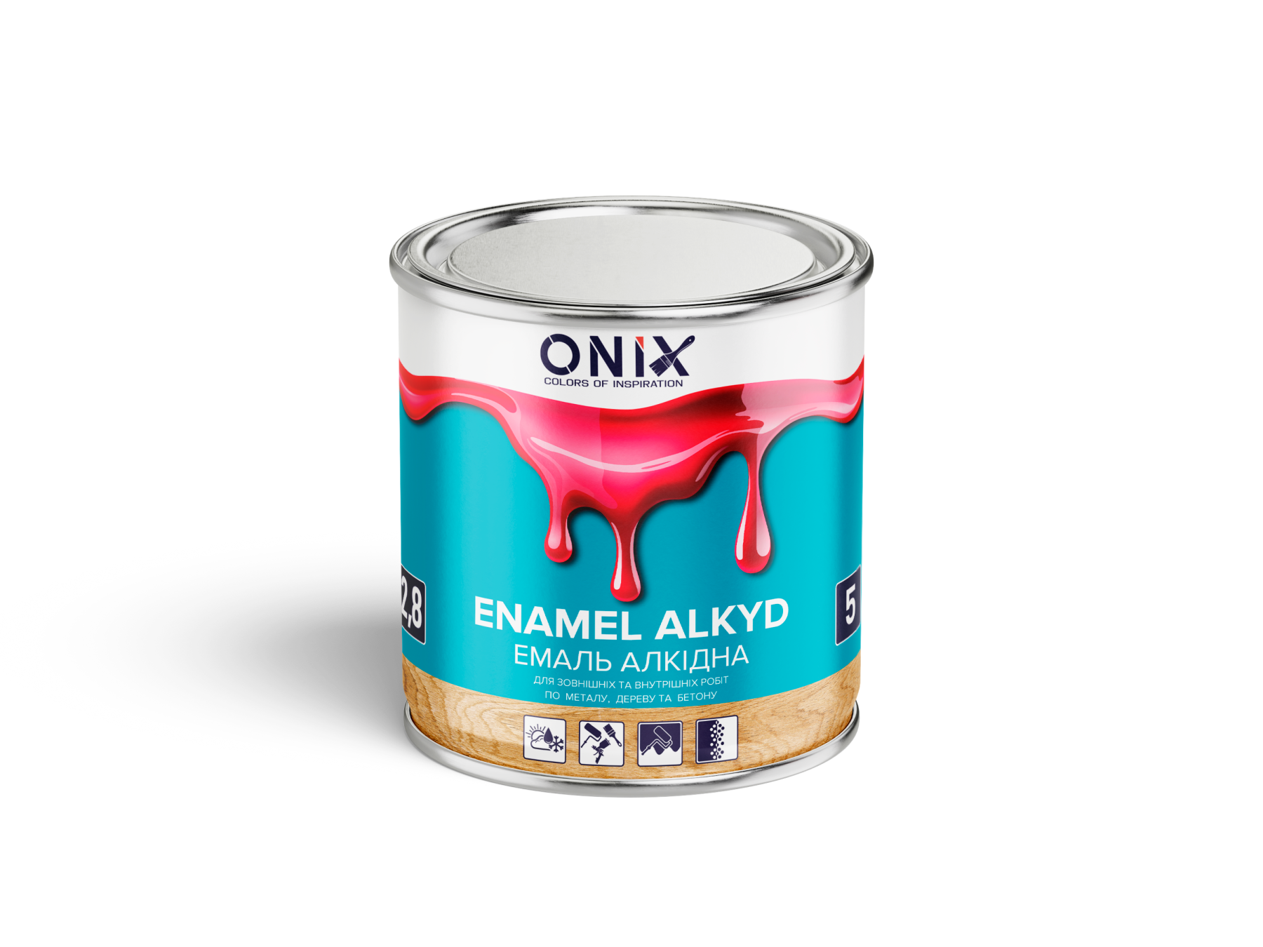 Емаль алкідна ПФ-167 Сріблястий 2.8 кг ТМ Onix